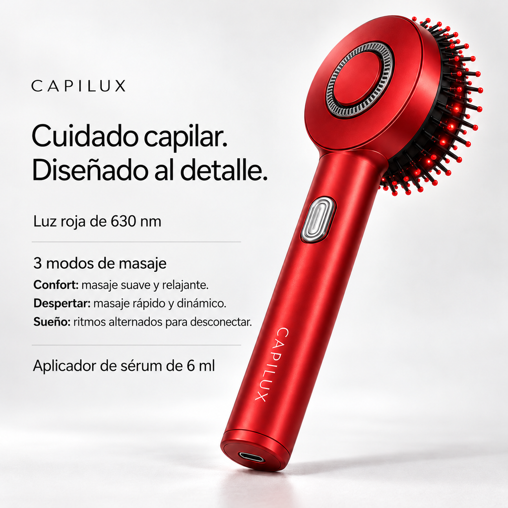 Capilux™ hoofdhuidmassager met rood licht