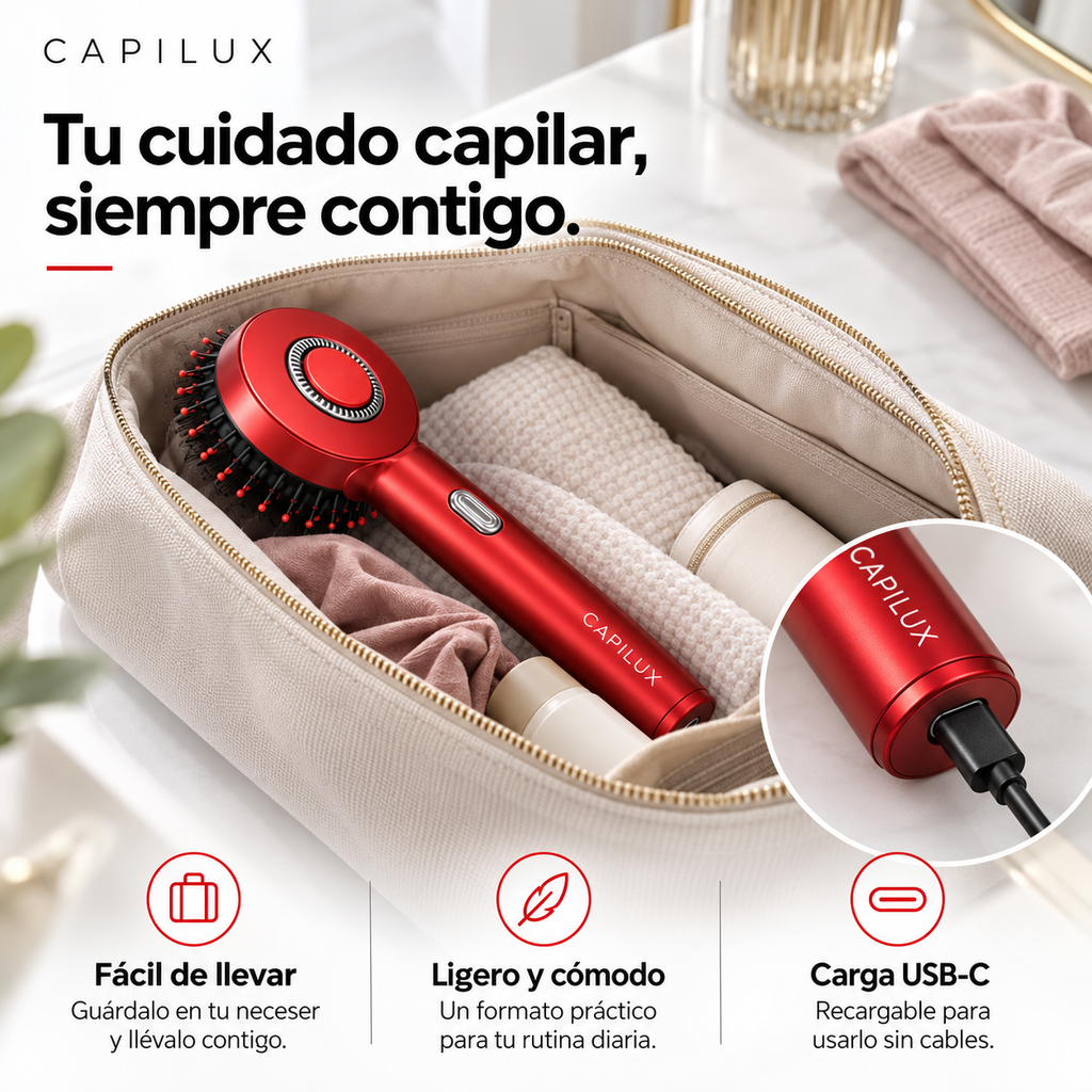 Capilux™ hoofdhuidmassager met rood licht